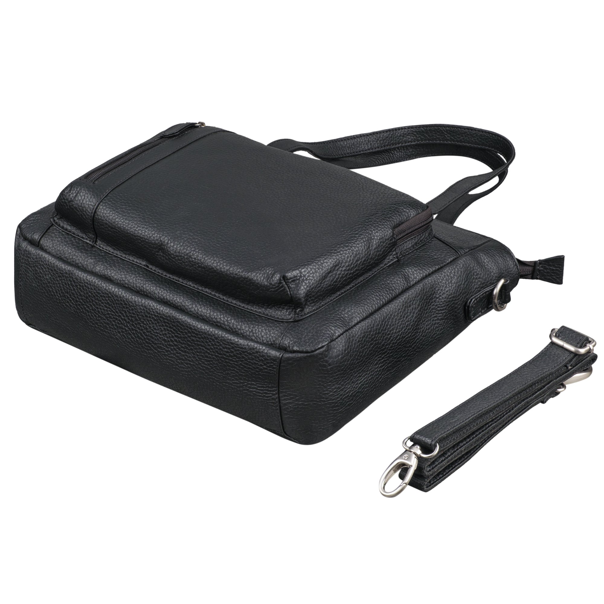 schwarze Leder Crossbody bag für Damen