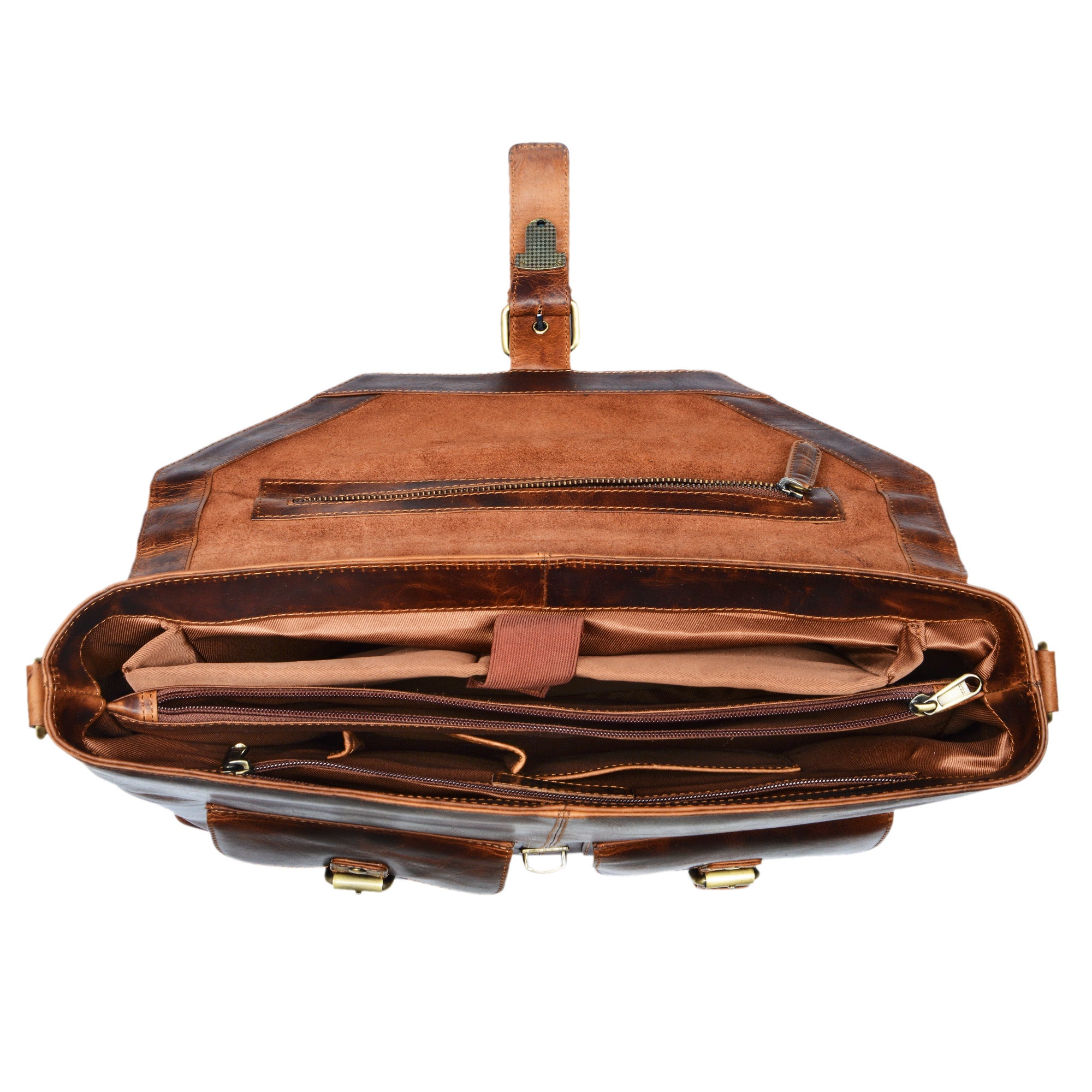 Umhängetasche Leder cognac braun
