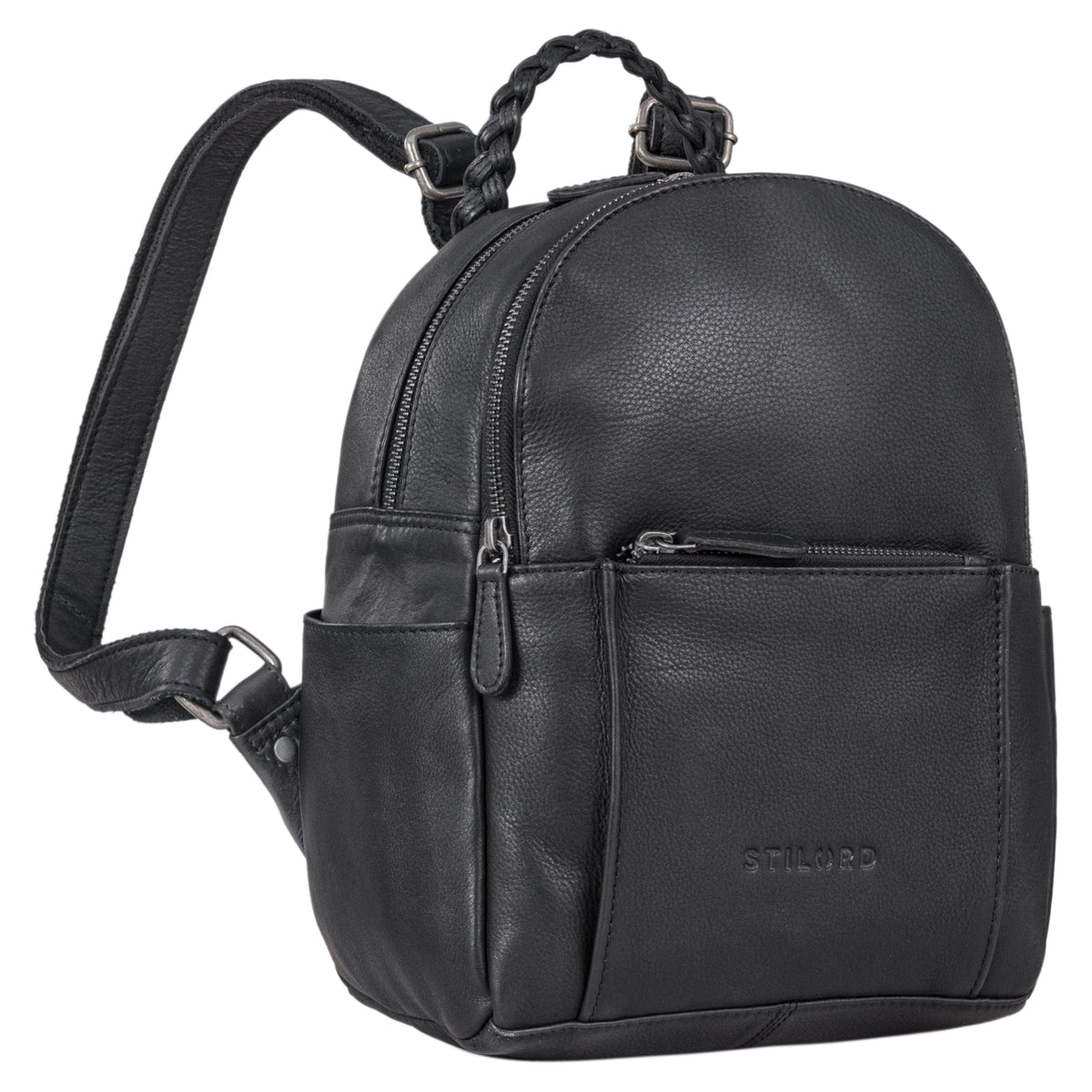 Damen Rucksack geflochtener Henkel