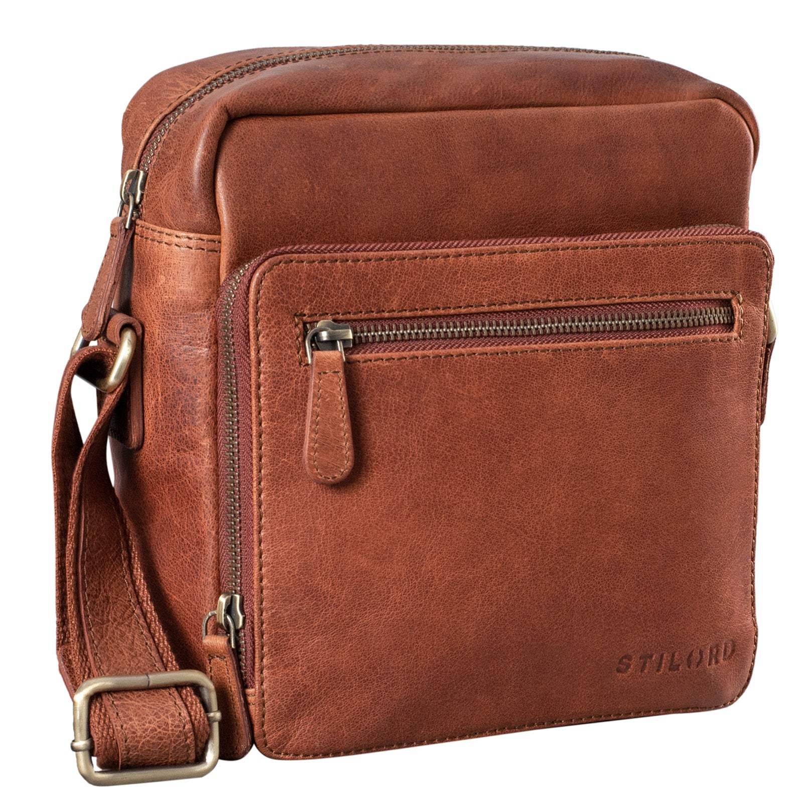 Messengertasche klein Leder