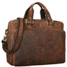 "Gero" Bolso Vintage De Cuero Para Hombre Grande Laptop 14 Pulgadas