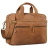 "Leandro" Bolsa Cuero Para Hombre Laptoptaske 15,6" Marrón Messenger