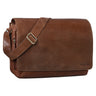 "Tom" Bolso Vintage De Cuero 15" Para Estudio, Oficina Y Universidad