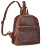 "Elonora" Mochila Vintage de Cuero 2-en-1 Pequeña para Mujer