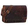 "Rick" Bolso De Cuero Para Laptop 15,6" Bandolera