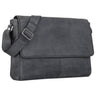 "Oskar" Bolso De Cuero Auténtico 15" Portátil Tipo Messenger Hombre