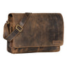 "Rick" Bolso De Cuero Para Laptop 15,6" Bandolera