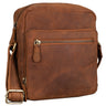 "Nathan" Pequeña Bolsa de Cuero para Hombre Marrón Vintage Bandolera