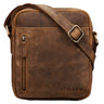 "Kennedy" Pequeña Bandolera Cuero Auténtico Vintage Messenger Hombro