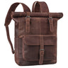 "Herakles" Mochila Premium de Cuero Rolltop 17" Laptop Grande Vintage