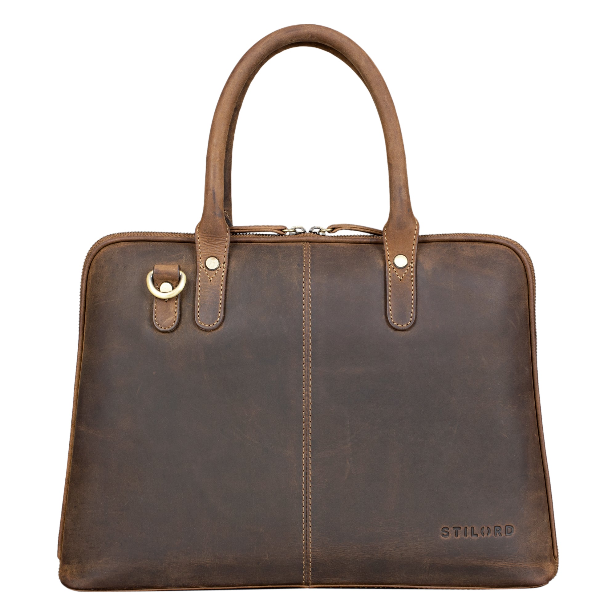 Lederhandtasche Damen braun