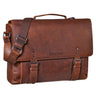 "Alfred" Maletín Vintage De Cuero XL Para Laptop Gran Bolsa De Hombro