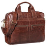 "Leandro" Bolsa Cuero Para Hombre Laptoptaske 15,6" Marrón Messenger