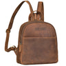 "Elonora" Mochila Vintage de Cuero 2-en-1 Pequeña para Mujer