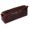 "Spencer" Estuche Cuero Vintage con Cremallera Organizador Cosméticos