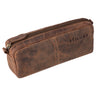 "Spencer" Estuche Cuero Vintage con Cremallera Organizador Cosméticos