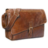 Segunda opción "Merlin" Bolso bandolera grande de piel vintage