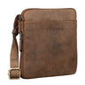 "Carson" Pequeña Bolsa de Cuero para Hombre Vintage Messenger
