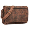 "Jan" Bolsa De Cuero Para Laptop 15,6" Para Hombre Y Mujer De Hombro