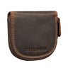 "Cash" Monedero Vintage Cuero con Cremallera Slim Cartera Pequeña