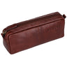"Spencer" Estuche Cuero Vintage con Cremallera Organizador Cosméticos