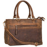 "Frauke" Bolsa de Cuero Organizada para Mujeres Vintage con Correa
