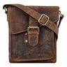 "Mattia" Pequeña Bandolera De Cuero Hombre Vintage 10 1 Pulgada