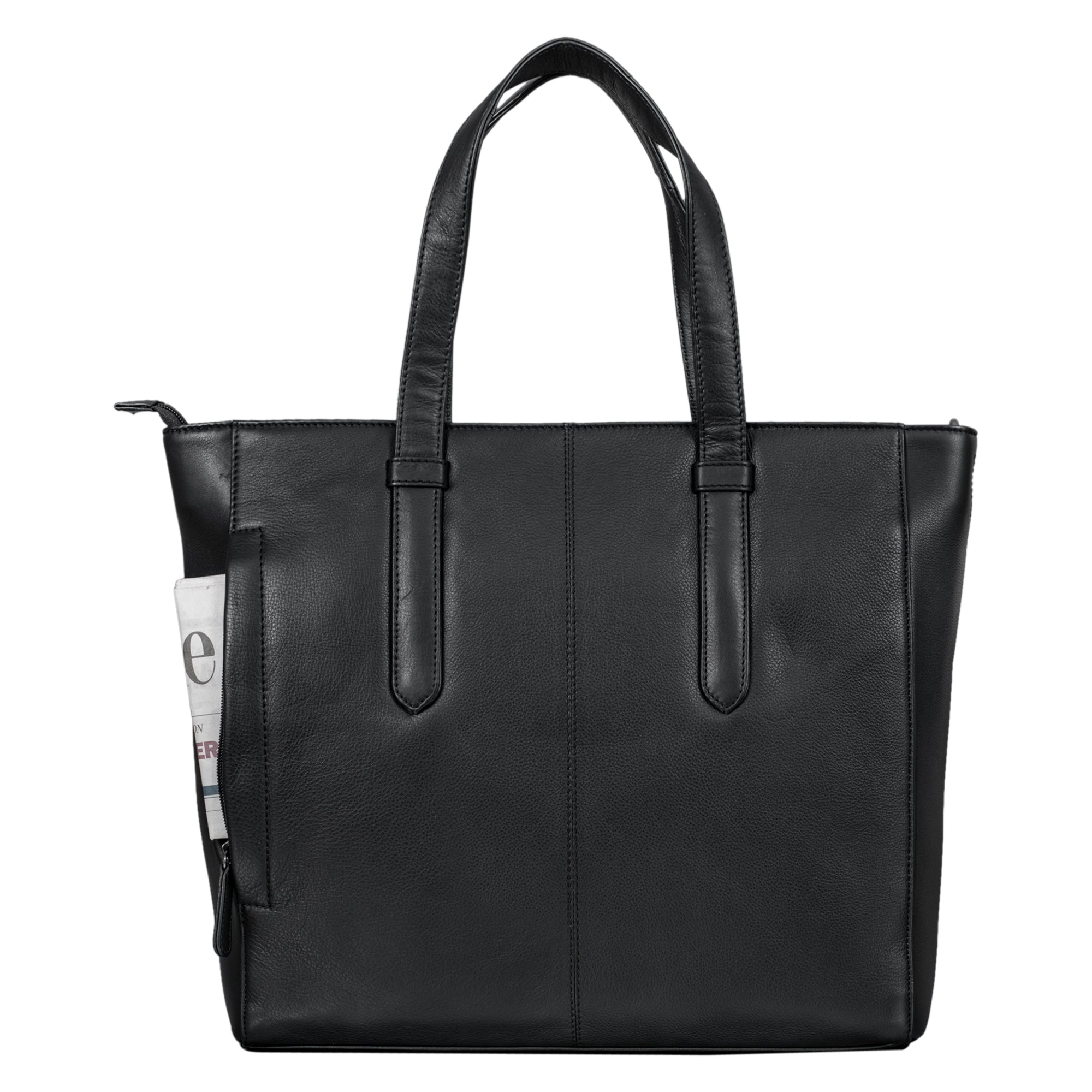 Shopper Tasche schwarz Tote Bag Leder