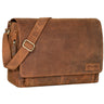 "Rick" Bolso De Cuero Para Laptop 15,6" Bandolera