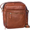 "Nathan" Pequeña Bolsa de Cuero para Hombre Marrón Vintage Bandolera