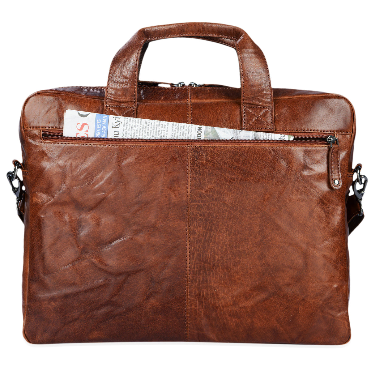 Leder Umhängetasche braun verstellbarer Gurt Vintage
