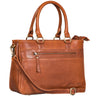 "Frauke" Bolsa de Cuero Organizada para Mujeres Vintage con Correa