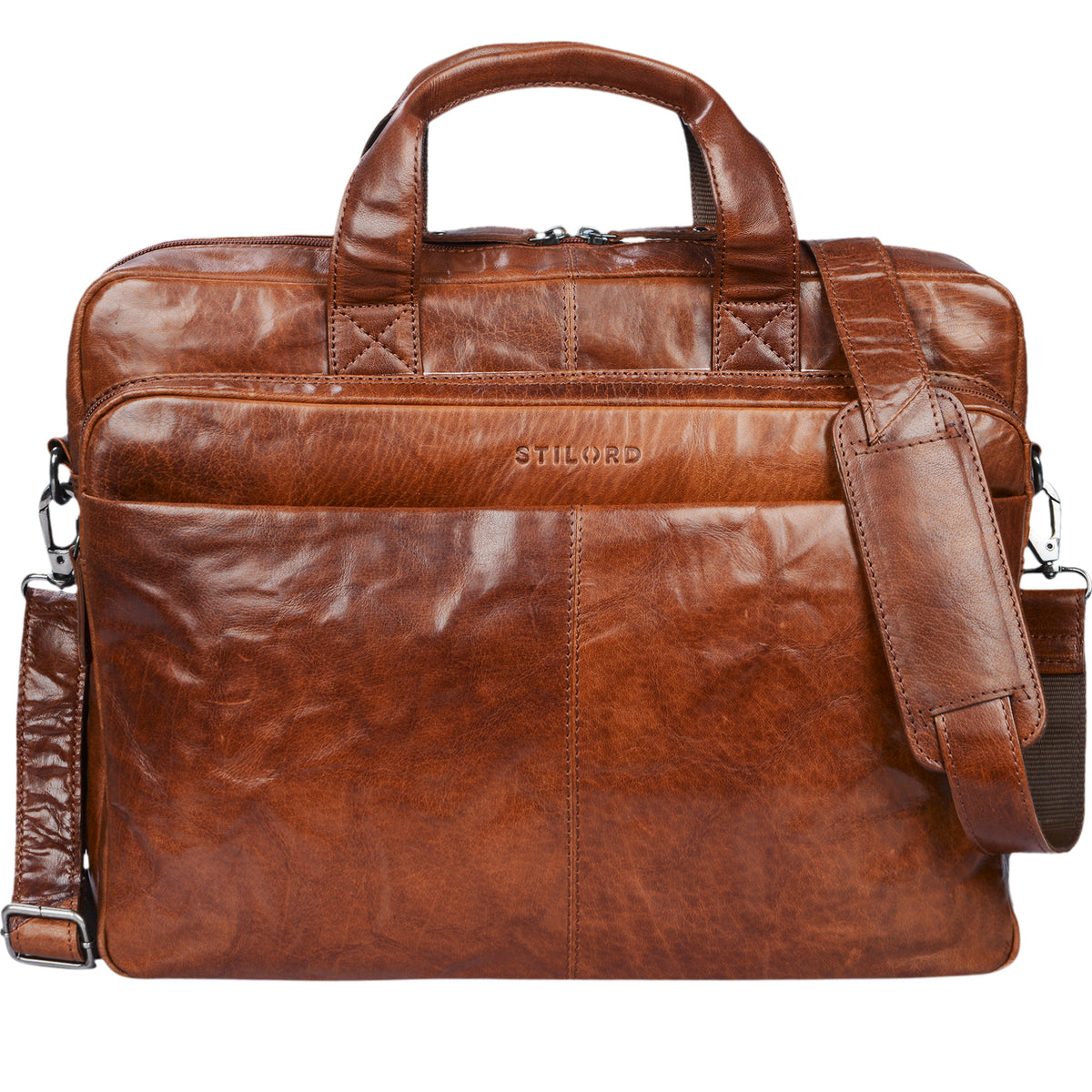Vintage Businesstasche aus echtem Leder XL