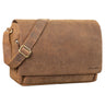 "Tom" Bolso Vintage De Cuero 15" Para Estudio, Oficina Y Universidad