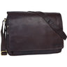 "Rick" Bolso De Cuero Para Laptop 15,6" Bandolera
