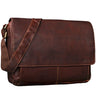 "Lonzo" Bolsa Vintage De Cuero De Búfalo Messenger Bag