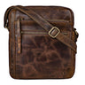 „Garcia“ Bolso Pequeño De Cuero Marrón Vintage Tipo Messenger Hombre