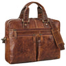 "Eugen" Bolsa De Cuero Con Asa Para Laptop 15,6" Vintage Maletín