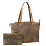 "Livia" Bolso Shopper de Cuero Grande para Mujer con Monedero
