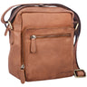 "Nathan" Pequeña Bolsa de Cuero para Hombre Marrón Vintage Bandolera