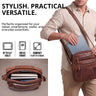 "Omar" Pequeño Bolso Hombre Piel Messenger Bag para Tablet de 8,4 Pulgadas