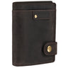 "Milo" Billetera Cuero Vintage Hombre Vertical Con Broche