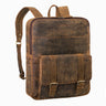 "Edwin" Grande Mochila Hombre Trabajo de Cuero Auténtico Portátil de 15,6-16"