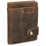 "Milo" Billetera Cuero Vintage Hombre Vertical Con Broche