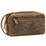 "Gaius" Neceser de Viaje para Hombre de Cuero Auténtico Vintage