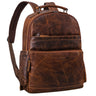"Valens" Premium Mochila de Cuero Hombre Grande con Asa Estilo 16 Pulgadas