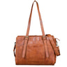 "Michelle" Bolso Shopper Mujer Grande de Piel con Dos Portabotellas & Compartimento Portátil 15,6 - 16 Pulgadas